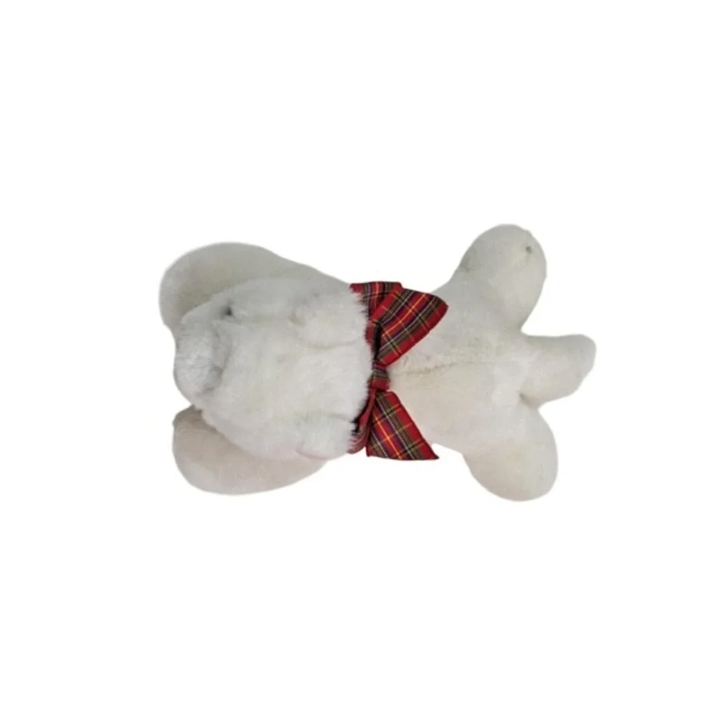 Chosun Just Friends White Plush Kitten Cat Red Plaid Bow Stuffed Animal 10 Inch‎
